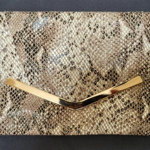Kellie & Katie Snakeskin Clutch